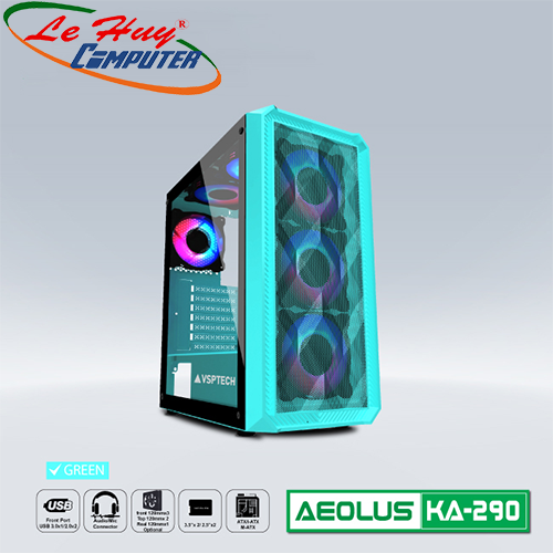 Vỏ máy tính VSP KA-290 Xanh