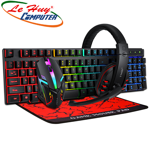 Combo Bộ Bàn Phím Chuột T-Wolf TF800 4 IN 1