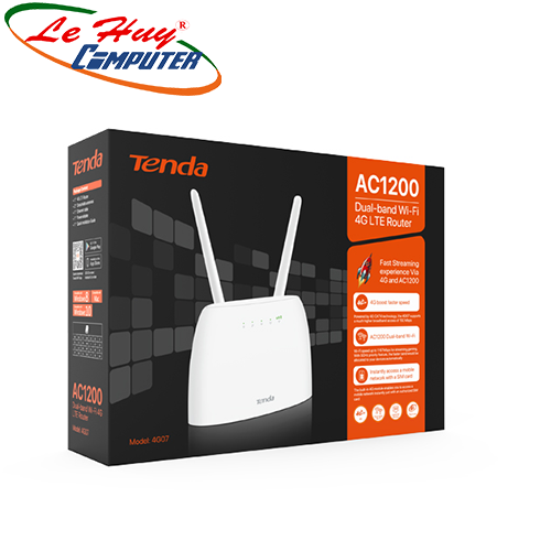 Bộ Phát Wifi Di Động 4G LTE Tenda 4G07 AC1200 dùng SIM 4G [ƯU ĐÃI CỰC SỐC]