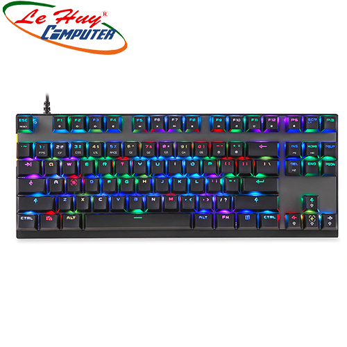 Bàn phím cơ Motospeed CK82 Led RGB (Switch Red/Blue) (Đen/Hồng)