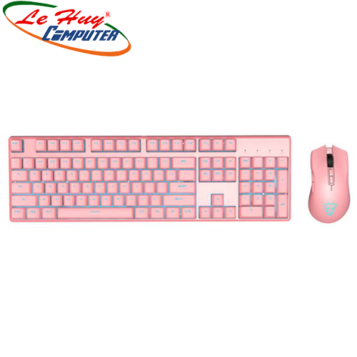Combo Bộ Bàn Phím Chuột Motospeed CK700 Pink