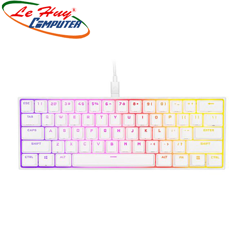 Bàn phím cơ Corsair K65 RGB Mini White - MX SPEED (CH-9194114-NA)