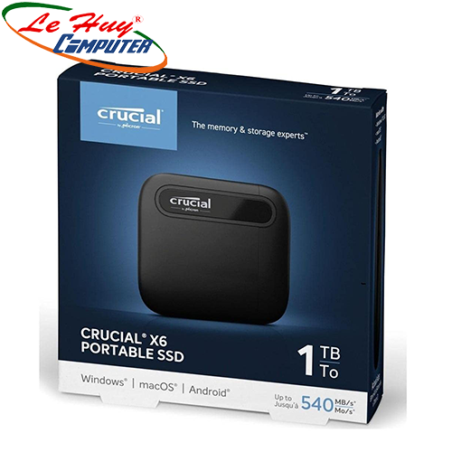 Ổ cứng di động Crucial X6 1TB USB 3.2 Gen 2 Type-C CT1000X6SSD9