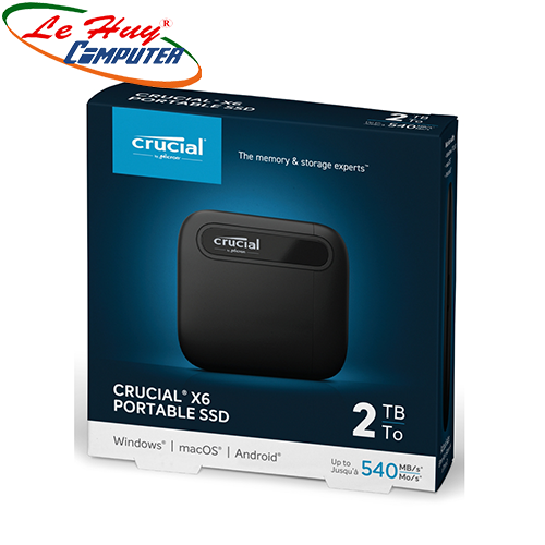 Ổ cứng di động Crucial X6 2TB USB 3.2 Gen 2 Type-C CT2000X6SSD9