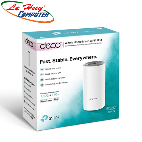 Thiết bị mạng - Router Wifi Deco E4 - Bộ 1 thiết bị Wifi Mesh AC1200