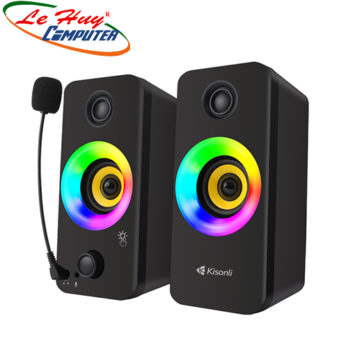 Loa vi tính 2.0 Kisonli X8 Led RGB