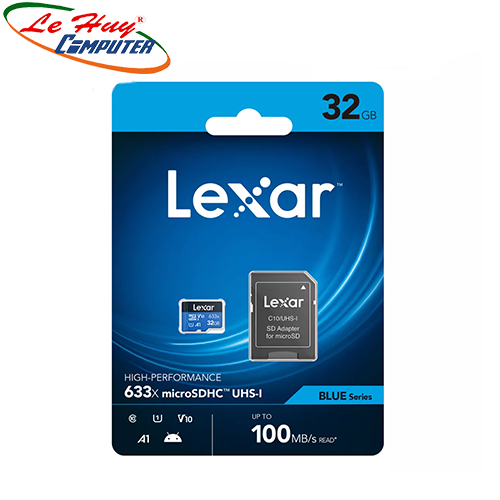 Thẻ nhớ LEXAR 32GB microSDHC Class 10, U1, V10, A1 -LMS0633032G-BNNNG - Không Adapter