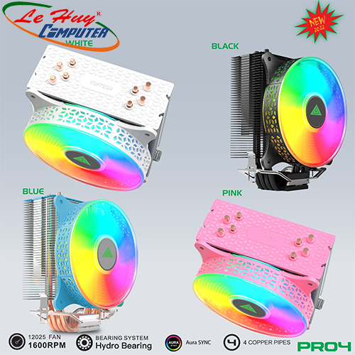 Tản Nhiệt CPU VSP PRO4 Led ARGB (Đen/Trắng/Hồng/Xanh)