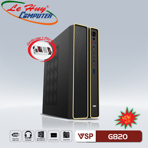 Combo Vỏ máy tính VSP G820 có sẵn nguồn 500W