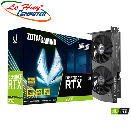 Card Màn Hình - VGA ZOTAC GAMING GeForce RTX 3060 Twin Edge 12GB GDDR6 (ZT-A30600E-10M)