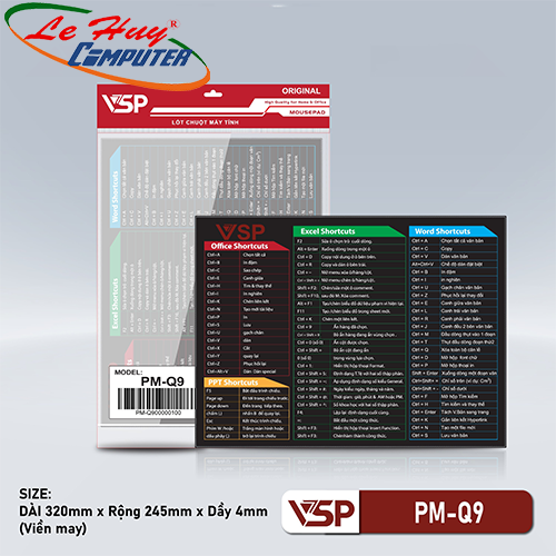 Bàn di chuột VSP Q9 Đa Nhiệm (245x320x4mm)