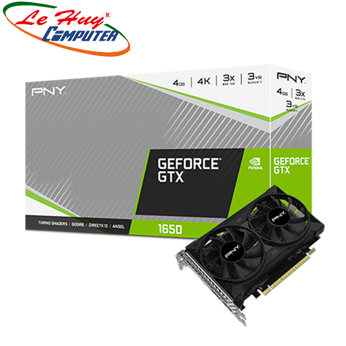 Card màn hình - VGA PNY GeForce GTX 1650 4GB GDDR6 Dual Fan (VCG16504D6DFXPB1)