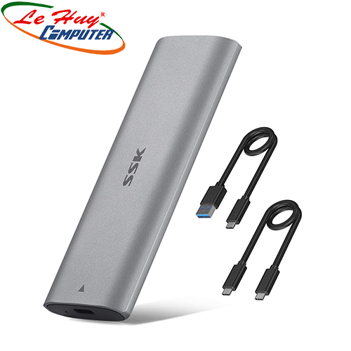 Box Chuyển SSD M.2 PCIe NVMe Sang Ổ Cứng Di Động SSK HE-C326 USB 3.1
