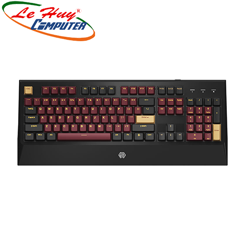 Bàn phím cơ Mojike GK1 Black Red LED Trắng (Blue/Orange/Pink Switch)