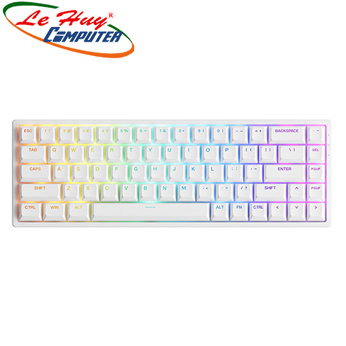 Bàn phím cơ AKKO 3068 v2 RGB White (Jelly Pink/Jelly Purple Switch)