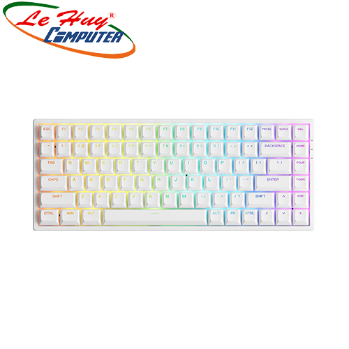 Bàn phím cơ AKKO 3084 v2 RGB White (Jelly Pink/Jelly Purple Switch)
