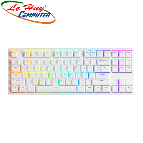 Bàn phím cơ AKKO 5087 RGB ASA White (Jelly Pink/Jelly Purple Switch)