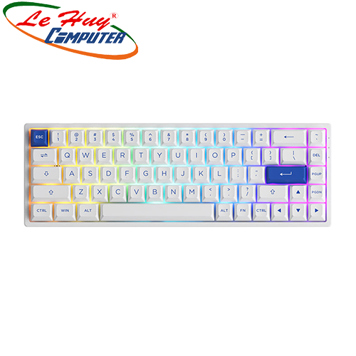 Bàn phím cơ AKKO 3068B Plus Blue on White (Jelly Purple / Jelly Pink Switch)