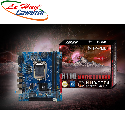 Mainboard T-WOLF H110 Chính Hãng (VGA + HDMI - SSD M.2 chuẩn PCIe)+Tặng Mouse T-Wolf V12