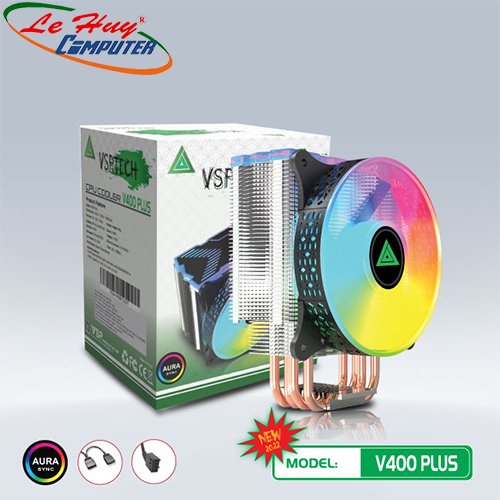 Fan CPU VSPTECH V400 PLUS ARGB Đen