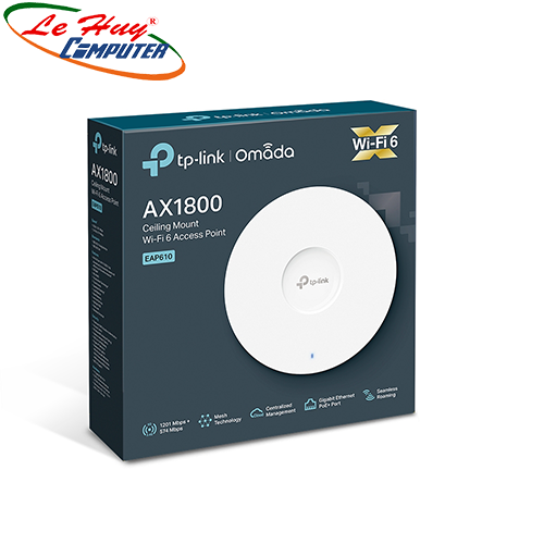 Thiết bị mạng - Router Wifi Gắn Trần TP-Link EAP610 2 băng tần AX1800 Wifi 6
