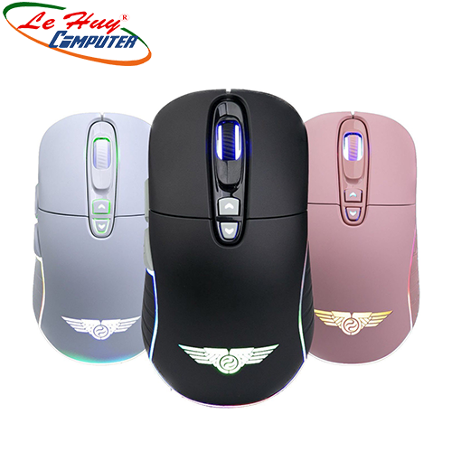 Chuột máy tính không dây Newmen WGX6 Dual mode RGB (Đen/Trắng/Hồng)