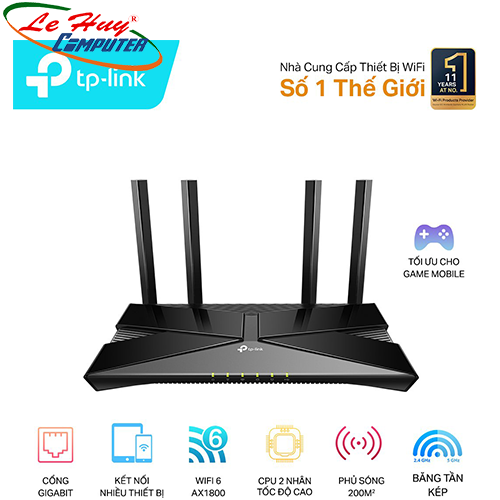 Thiết bị mạng - Router Wifi TP-Link Archer AX23 AX1800 Dual-Band Wi-Fi 6