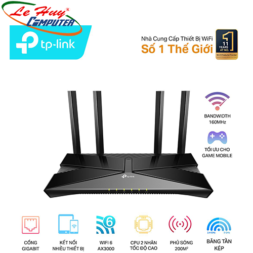 Thiết bị mạng - Router Wifi TP-Link Archer AX53 Băng Tần Kép AX3000 WiFi 6