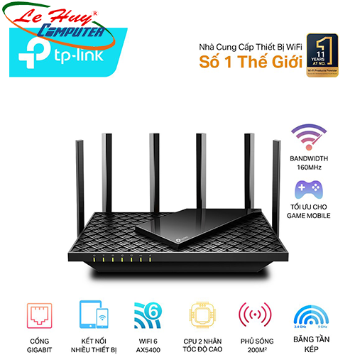 Thiết bị mạng - Router Wifi TP-Link Archer AX72 Băng Tần Kép AX5400 Wifi 6