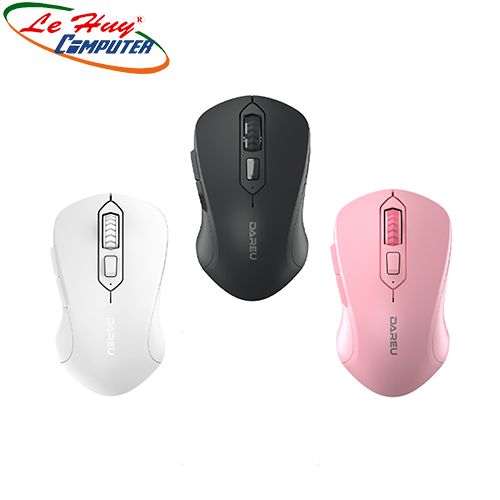 Chuột không dây DAREU LM115B Silent Bluetooth + 2.4G (Dual Mode) (Đen/Hồng/Trắng)