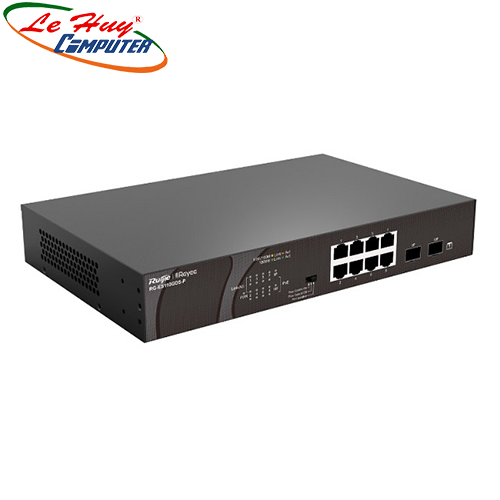 Thiết bị chuyển mạch Switch RUIJIE RG-ES110GDS-P 8-Port GE PoE + 2-Port GE SFP