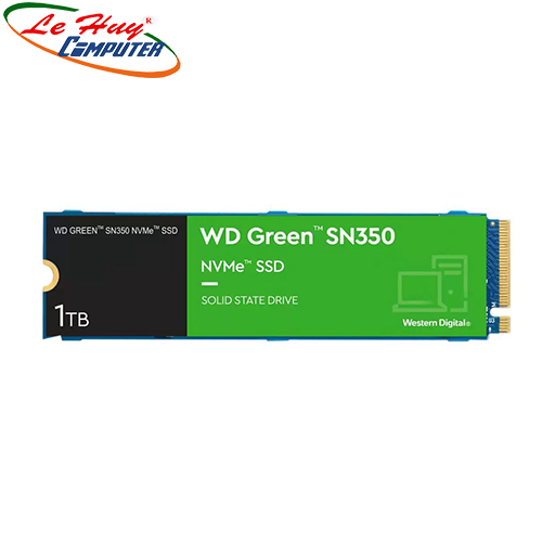 Ổ cứng SSD Western Digital SN350 Green 1TB M.2 2280 PCIe NVMe 3x4 (WDS100T3G0C)