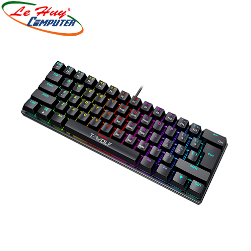 Bàn phím cơ GAMING T-Wolf T61 Blue Switch 12 chế độ Led