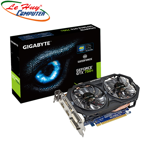 Card Màn Hình - VGA GIGABYTE GTX 750 Ti 2G DDR5 (GV-N75TOC-2GI) Renew BH 3 Năm
