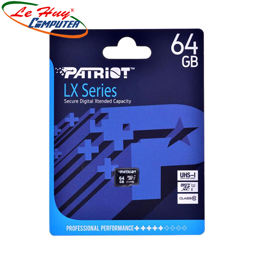 Thẻ nhớ Micro SDXC Patriot LX 64GB Class 10 U1 PSF64GMDC10