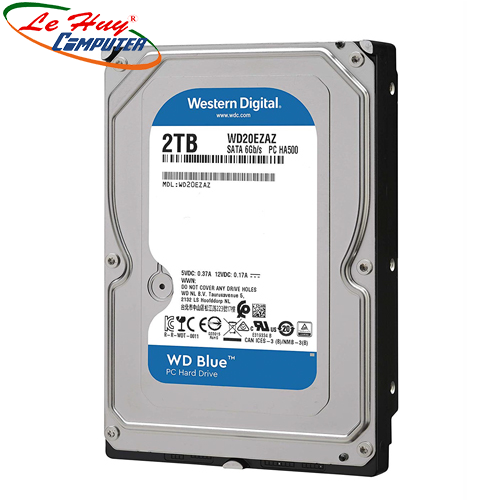 Ổ Cứng HDD Western Blue 2TB 3.5inch SATA 3 5400RPM WD20EZAZ