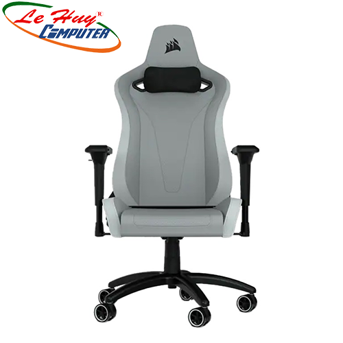 Ghế game Corsair TC200 Leatherette Light Grey/White (CF-9010045-WW)