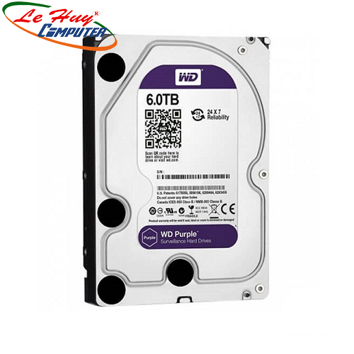 Ổ Cứng HDD Western Purple 6TB 3.5inch SATA III Hàng Công Ty