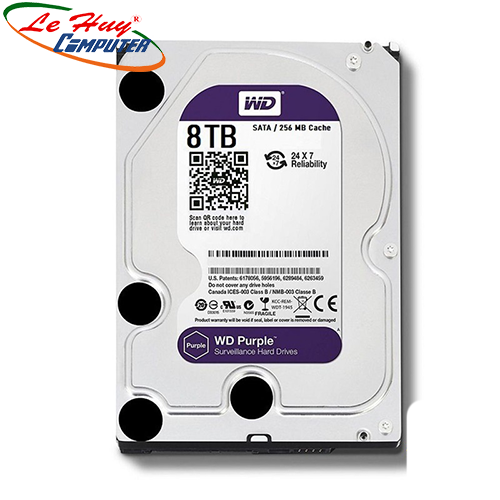 Ổ Cứng HDD Western Purple 8TB 3.5inch SATA III Hàng Công Ty