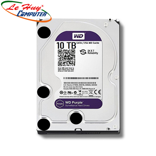 Ổ cứng HDD Western Purple 10TB 3.5inch SATA III Hàng Công Ty
