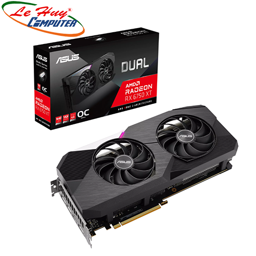 Card màn hình - VGA ASUS Dual Radeon RX 6750 XT OC Edition 12GB GDDR6 (DUAL-RX6750XT-O12G)