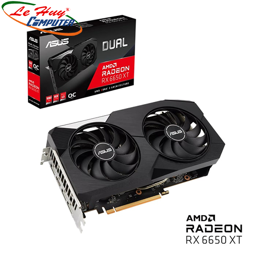 Card màn hình - VGA ASUS Dual Radeon RX 6650 XT OC Edition 8GB GDDR6 (DUAL-RX6650XT-O8G)