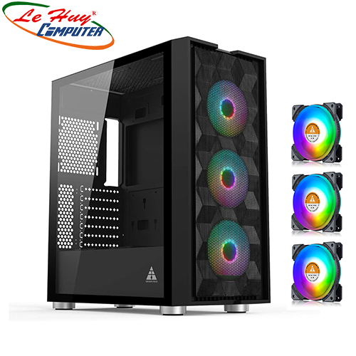 Vỏ máy tính Golden Field 8706B 3XMA (Kèm 3 Fan ARGB)