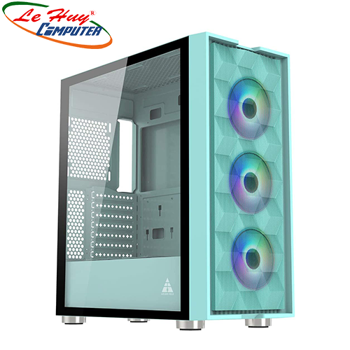 Vỏ máy tính Golden Field 8706 Green (Kèm 3 Fan ARGB)