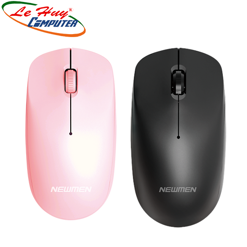 Chuột máy tính không dây Newmen F007 (Đen/Hồng)