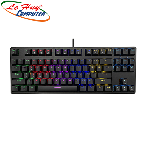 Bàn phím cơ E-Dra EK387L Rainbow Huano Switch (Blue/Brown/Red)