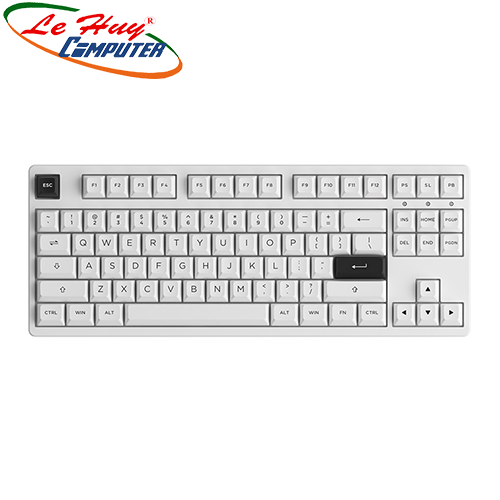 Bàn phím cơ AKKO 3087 RF Black on White (Cream Blue / Cream Yellow Switch)