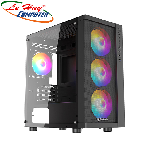 Vỏ máy tính Jetek GAME SQUID R6 (Kèm 3 Fan RGB)