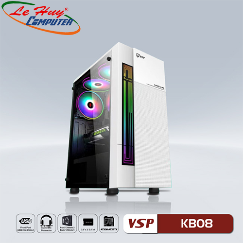 Vỏ máy tính VSP KB08 Trắng