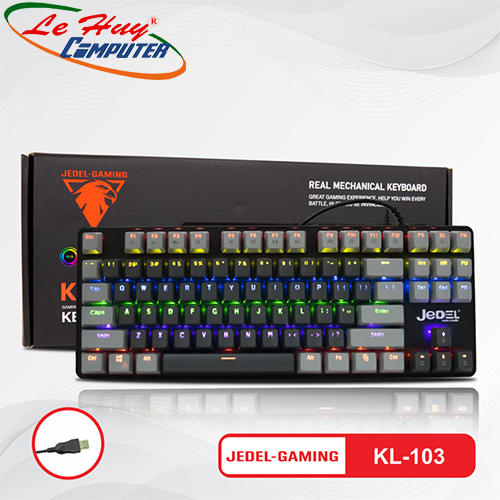 Bàn Phím Cơ JEDEL KL-103 Led (Đen)